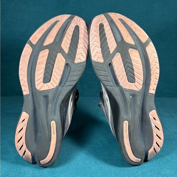 Saucony Ride 15 Women Gray/Purple Running Shoes Size 11 - Picture 7 of 8